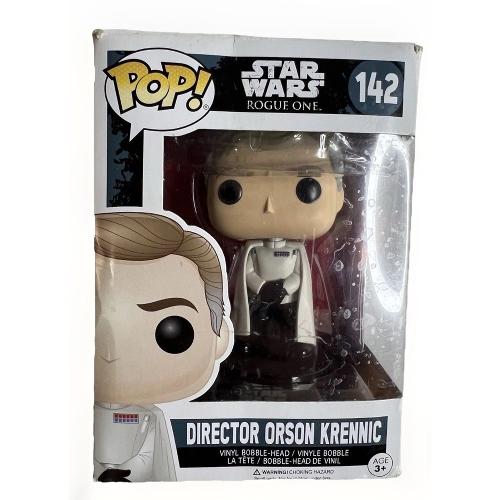 Funko Pop Star Wars Rogue One Director Orson Krennic # 142 Vinyl Bobblehead Box